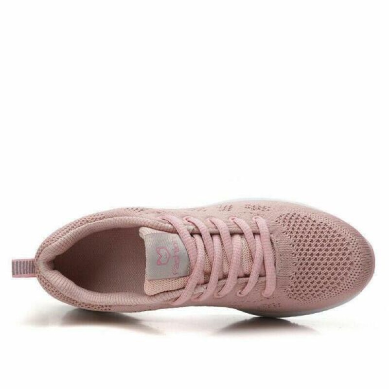 Women weave breathable casual shoes lace up running sport sneakers athletic