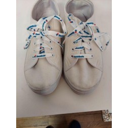 WomensWhite Canvas Sneaker Size 7