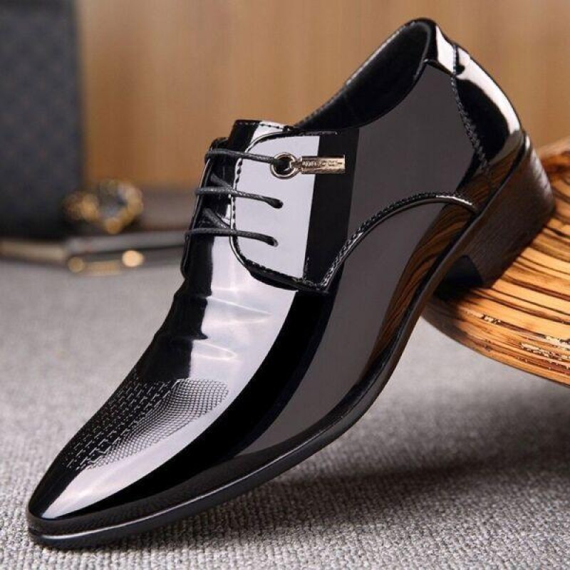 Men Wedding Shoes Leather Formal Business Man Dress Shoes Men's Oxford Flats