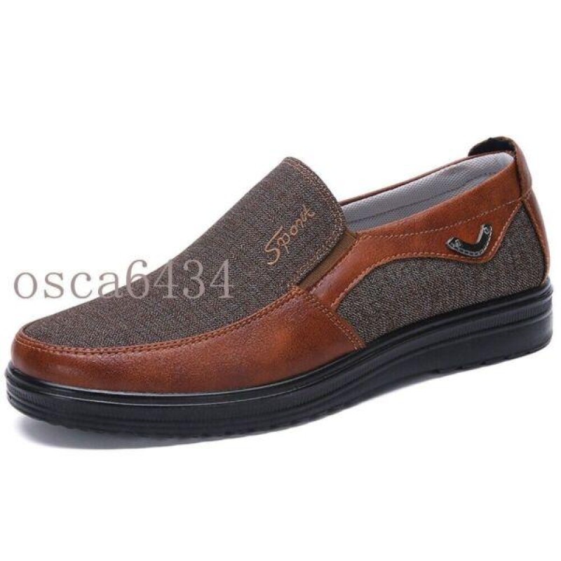 12 Men's Leather Loafers Casual Shoes Breathable Driving Slip on Moccasins Shoes