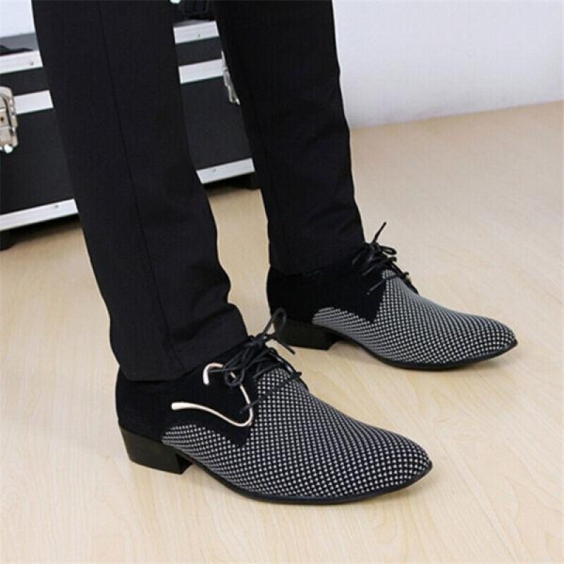 Mens Leather Shoes Men's Business Dress Shoes Wedd...