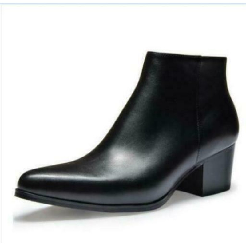 Mens pointed toe ankle boots oxfords dress formal ...