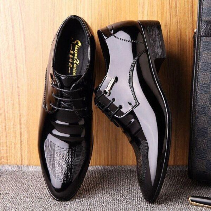 Men Wedding Shoes Leather Formal Business Man Dres...