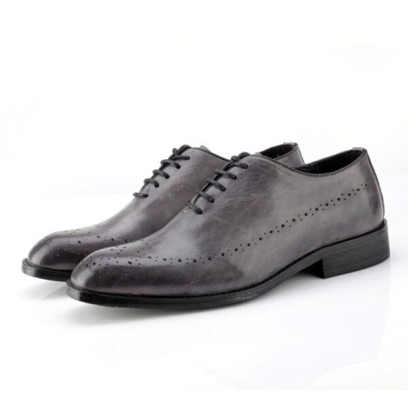 British Mens Dress Formal Leather Shoes Oxfords Carved Lace up Flats Business Sz