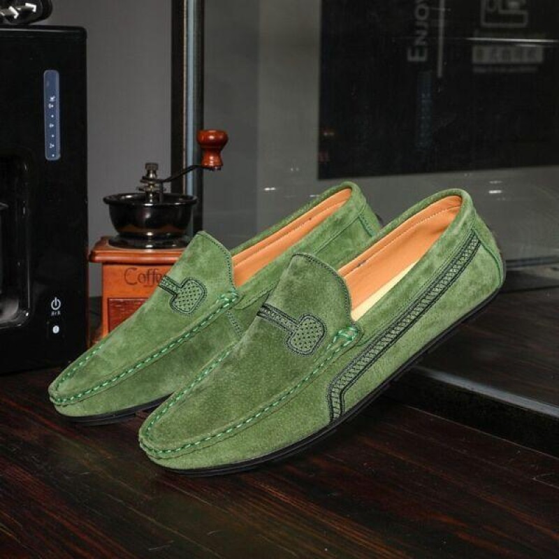 Men Shoes Genuine Leather Mens Sneakers Wedding Dress Male Driving Moccasin