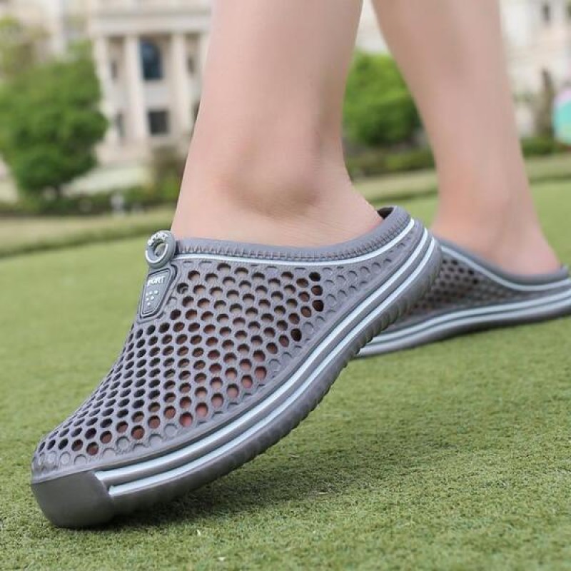 Men Beach Slippers Womens Casual Breathable Slip O...