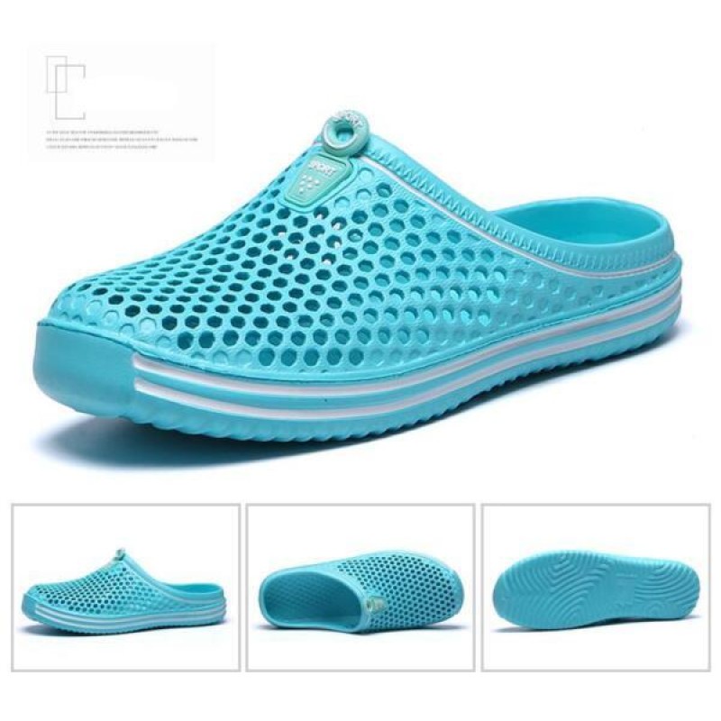 Men Beach Slippers Womens Casual Breathable Slip On Shoes Sandals Hollow Out