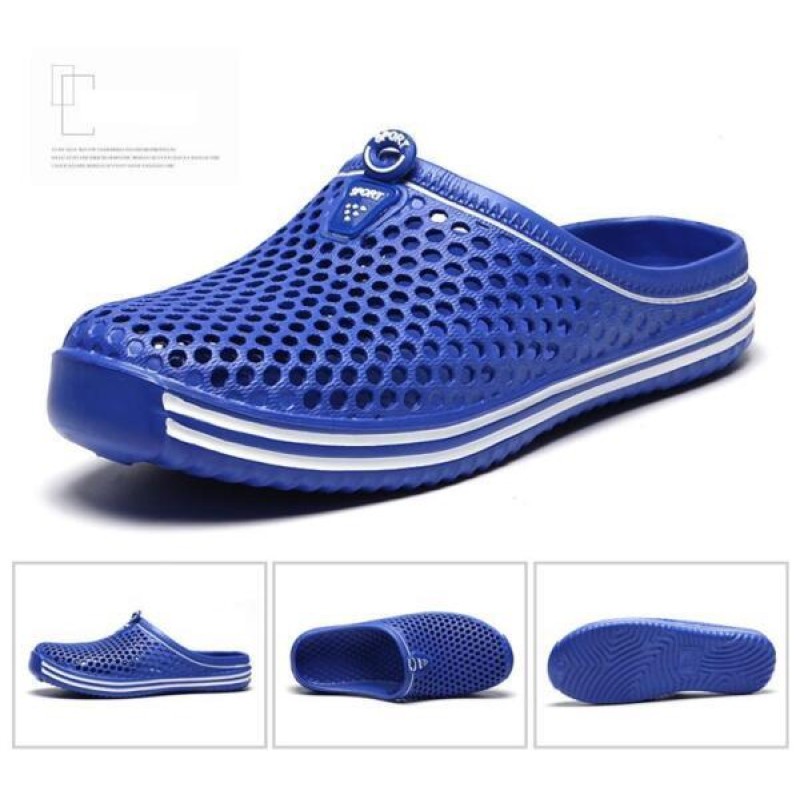 Men Beach Slippers Womens Casual Breathable Slip On Shoes Sandals Hollow Out