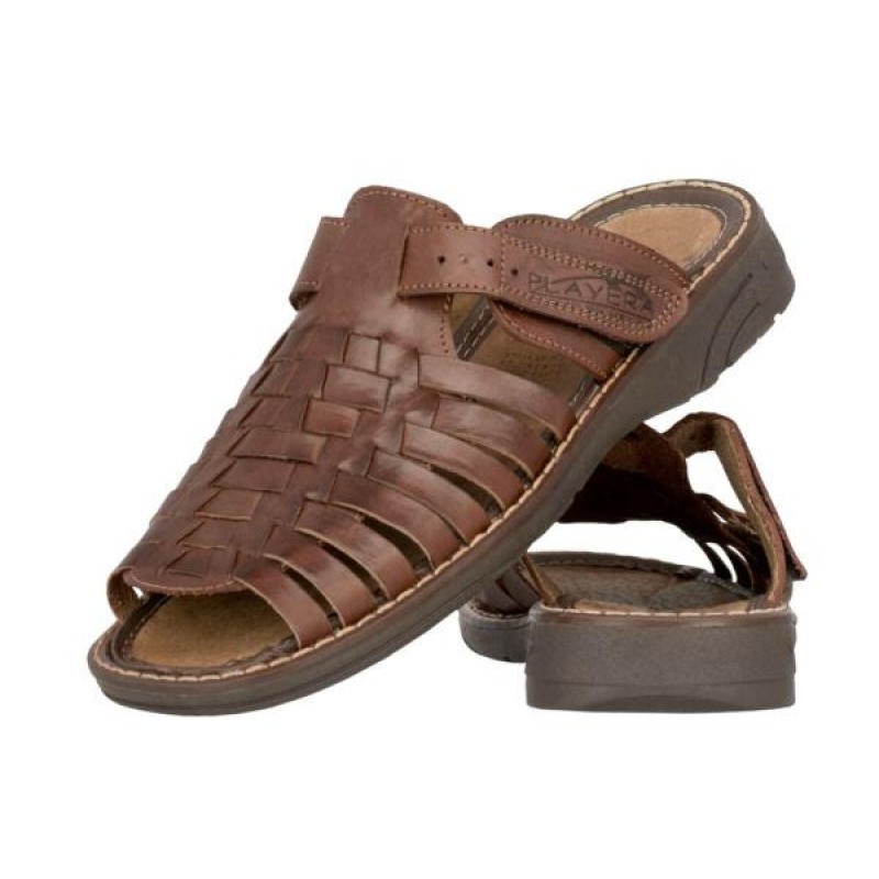 Mens Cognac Authentic Mexican Huaraches Sandals Ge...