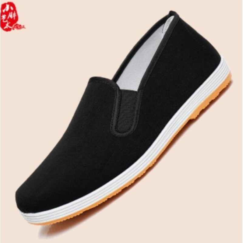 Mens Martial Art Kung Fu Ninja Chinese Shoes Slip On Rubber Sole Canvas Casual