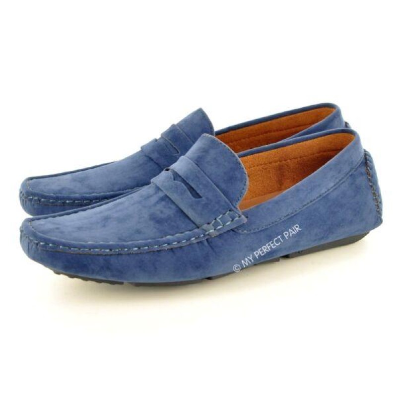 New Mens Loafers Casual Moccasins Faux Suede Slip on Shoes Avail. UK Sizes 6-11