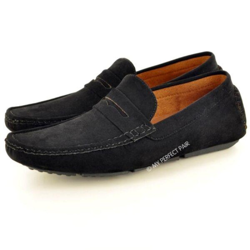 New Mens Loafers Casual Moccasins Faux Suede Slip on Shoes Avail. UK Sizes 6-11