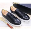 Men's Fashion British Round Toe Textured Lace Up Leather Shoes Youth Sport Shoes