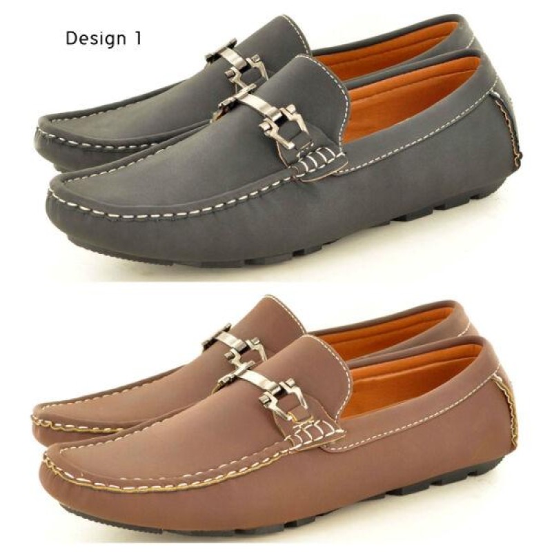 New Mens Faux Suede Casual Loafers Moccasins Slip on Shoes Avail. UK Sizes 6-11