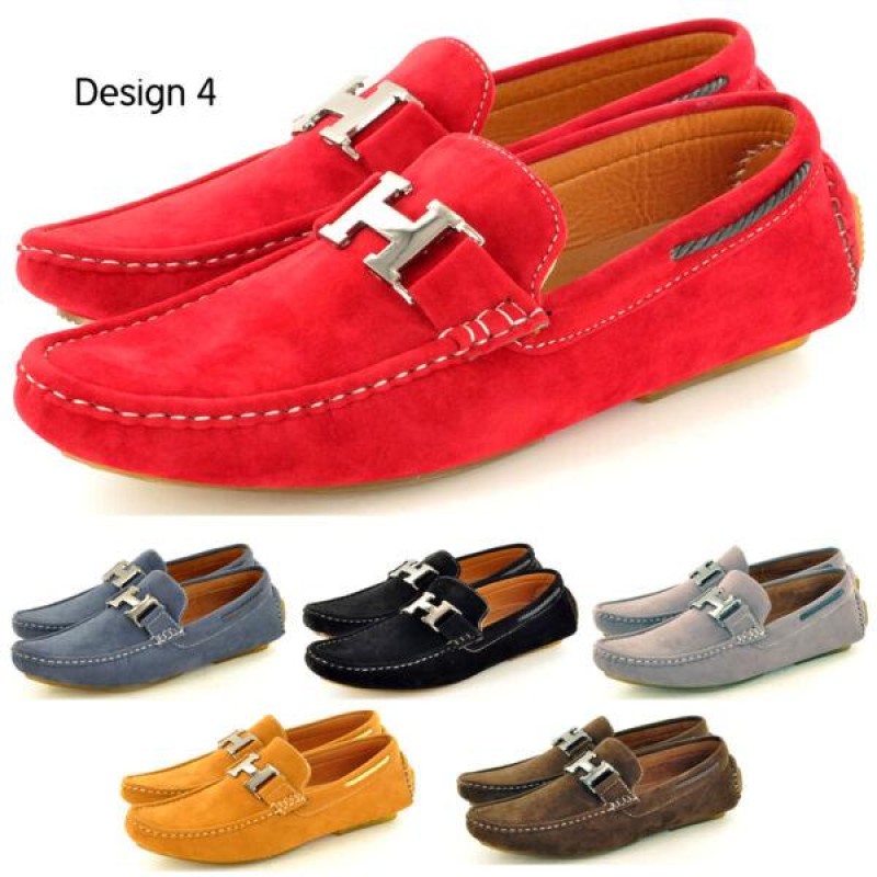 New Mens Faux Suede Casual Loafers Moccasins Slip on Shoes Avail. UK Sizes 6-11