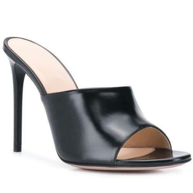 Sexy Women Peep Toe High Heel Mules Party Sandals ...