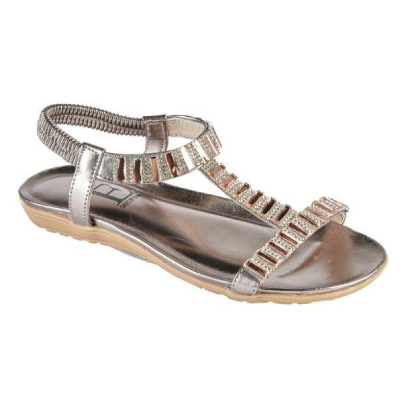 LADIES LIGHTWEIGHT DIAMANTE TOE POST COMFORT SANDA...