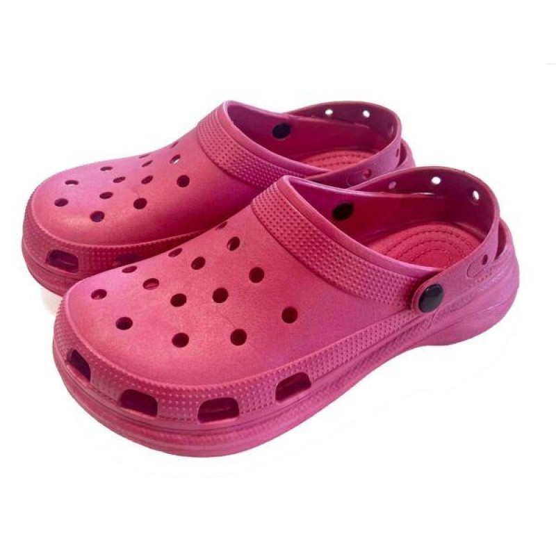 UNISEX FUCHSIA RUBBER CLOUD FOAM ON TREND SUMMER CLOG